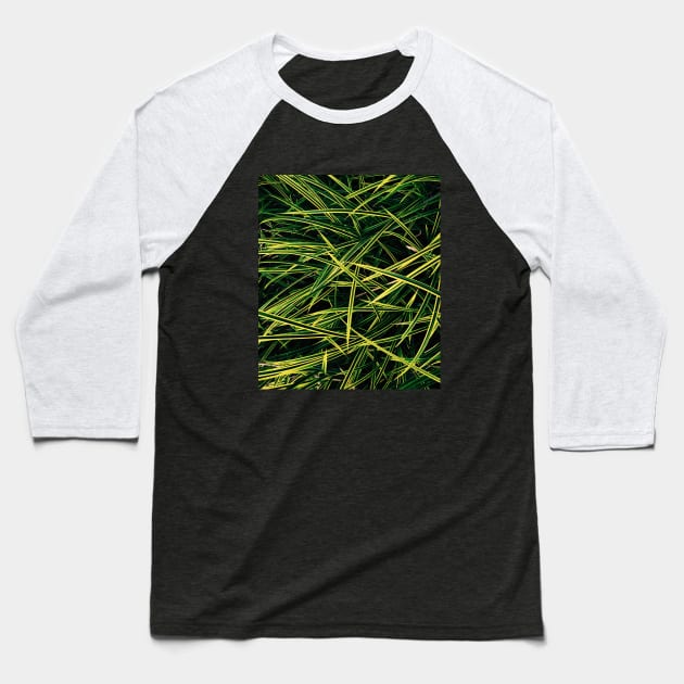 Yellow Green neon - needles pattern - Abstract photography Baseball T-Shirt by ArtByMe